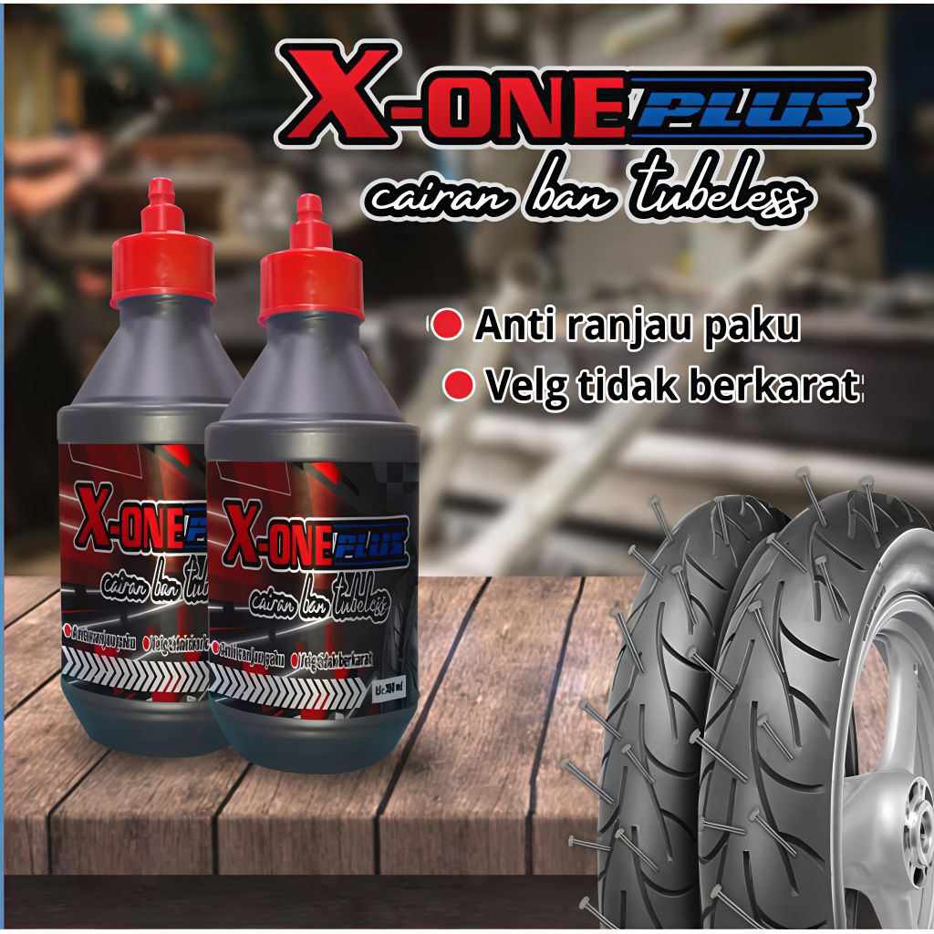 350ML X-ONE cairan ban luar  tubles tubless tL tampal ban cair motor mobil bebek matic