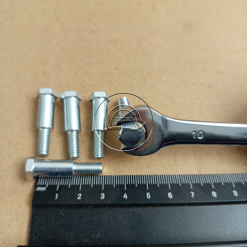 BAUT BAUD HANDEL HANDLE REM KUNCI 10 MOTOR HONDA SUPRA M6X30 M6 X 30 6X30 6 X 30 DIAMETER DRAT 6MM P