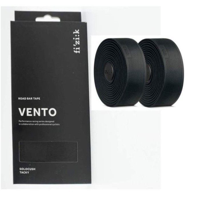 FIZIK Bartape Road Bike VENTO SOLOCUSH TACKY Bicycle Handlebar Bar tape sepeda Black Color Pita Stan