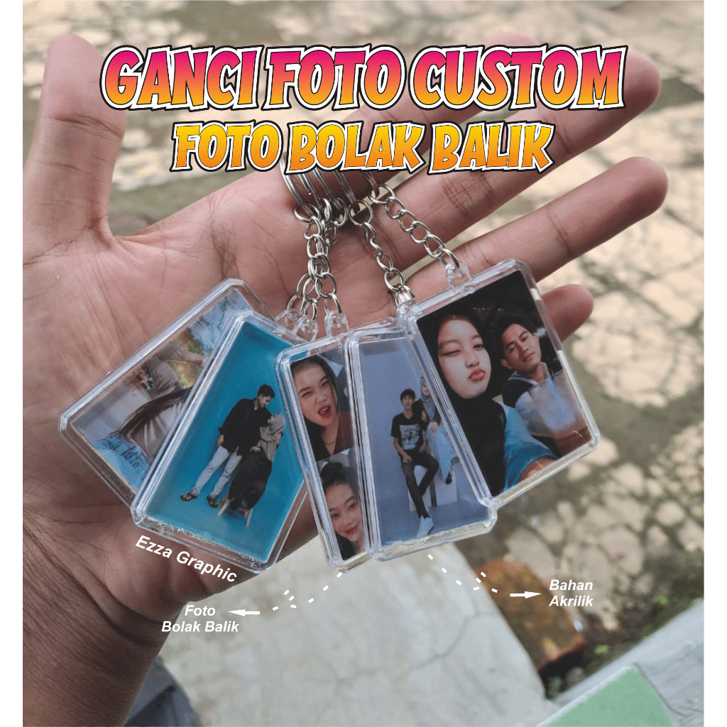 GANCI AKRILIK CUSTOM, GANCI AKRILIK FOTO BOLAK BALIK, GANCI AKRILIK FREE CETAK, GANCI COUPLE,GANCI S