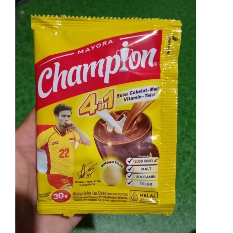

Champion 4IN1 Rasa Coklat - 1 Sachet / Satuan