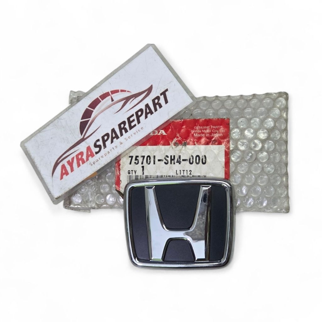 Emblem logo H bagasi belakang mobil Honda Grand Civic LX 1988 1989 1990 1991 1992 ( Kode part 75701-