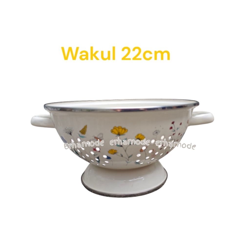 Wakul Nasi Enamel 26cm Tempat Nasi Sangku Bakul Enamel tebal