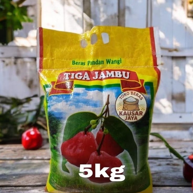 

Beras tiga jambu 5kg panda wangi