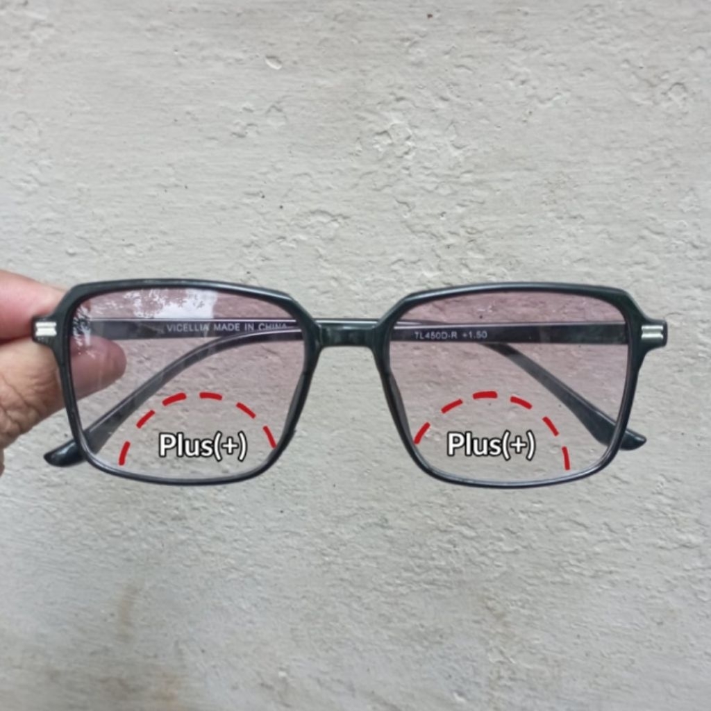 Kacamata Plus Double Fungsi Baca dan Jalan Lensa Warna Cowok Cewek TL450