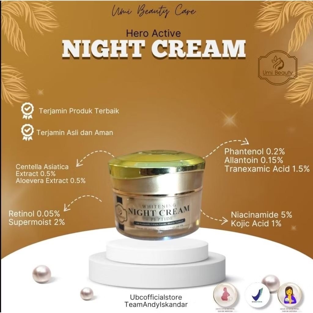 UBC night cream/cream malam 1pc