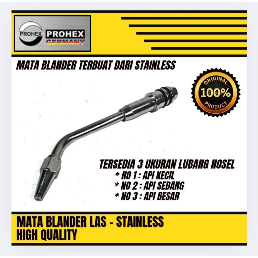 Prohex Mata Blander Las Karbit Nosel Blander Las Stainles