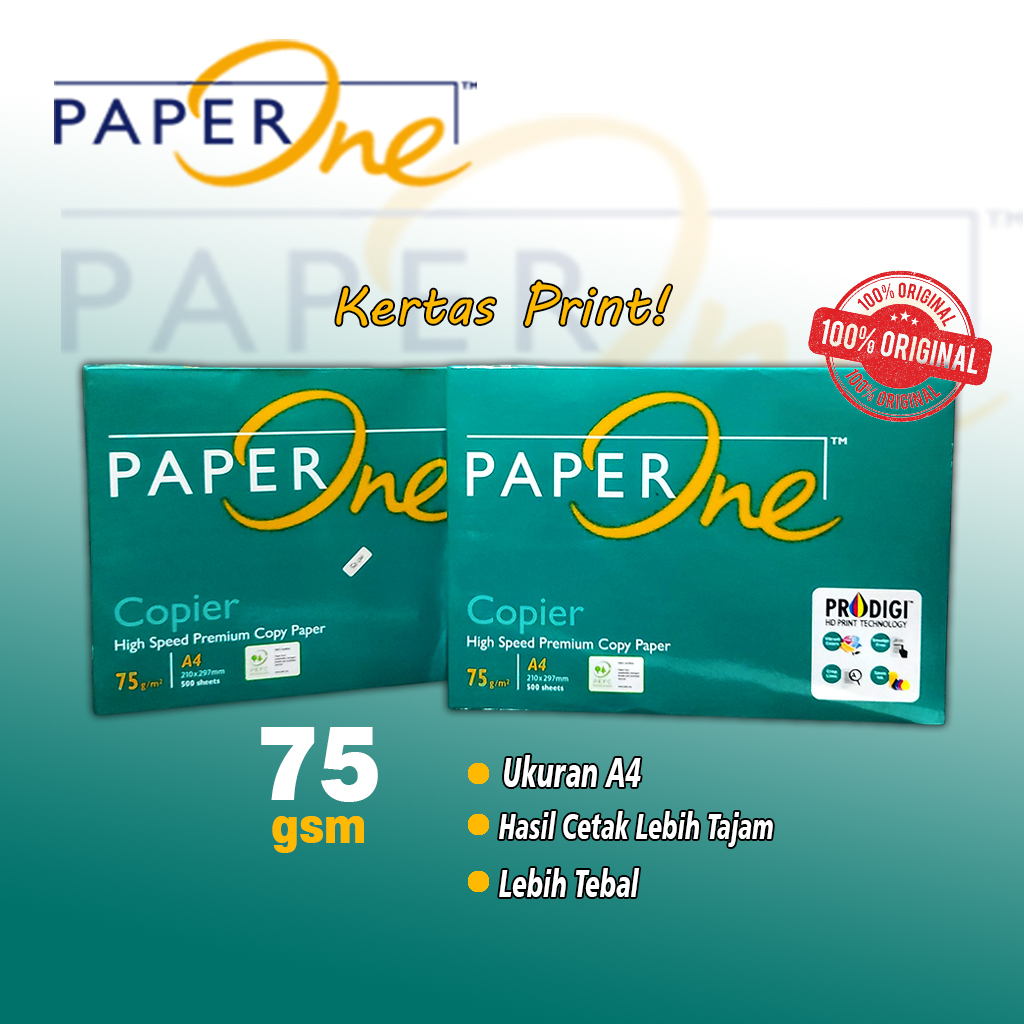 

Paper One HVS A4 Untuk Print & Fotocopy 75 gsm