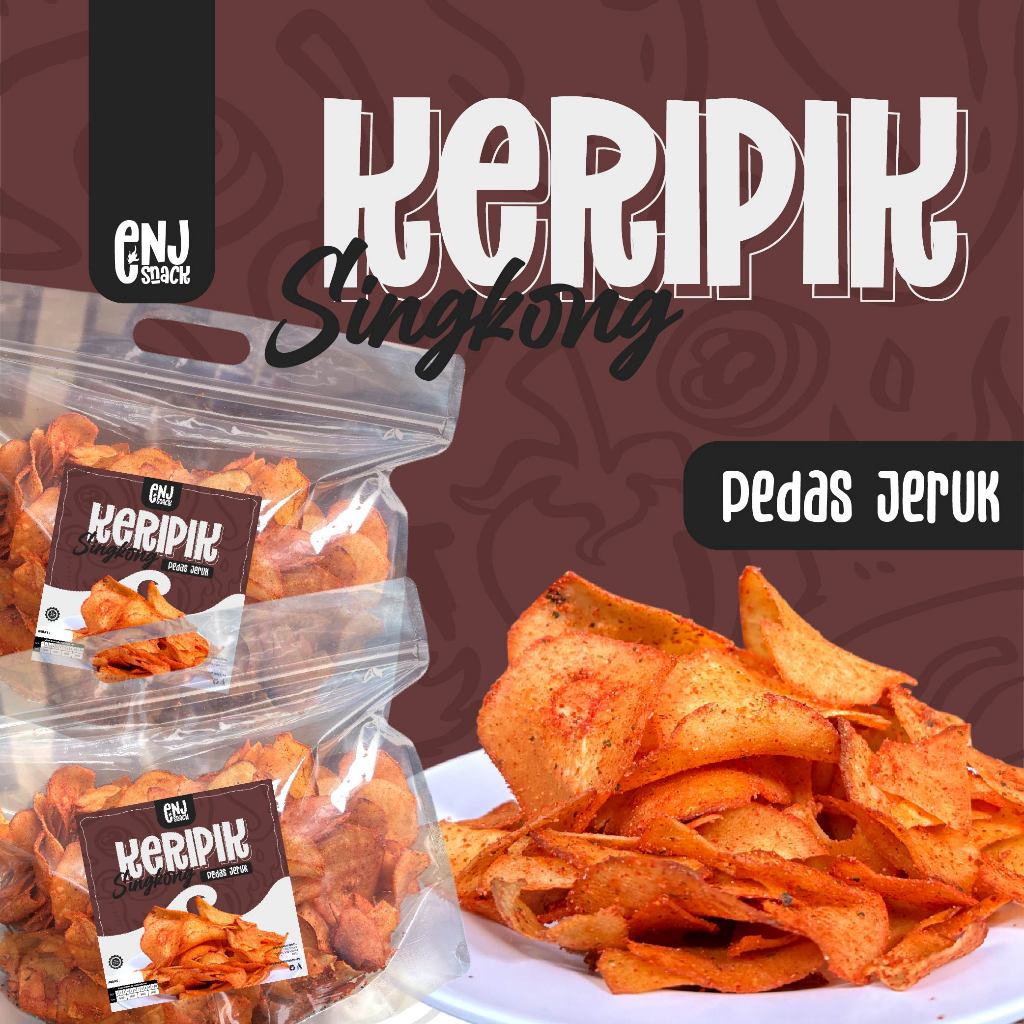 

Keripik Singkong 500 g Pedas Daun Jeruk | Renyah Gurih Snack Cemilan Murah