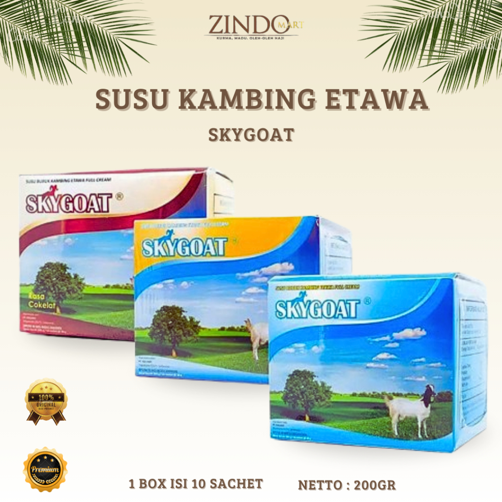 

SUSU KAMBING ETAWA SKYGOAT 1 BOX ISI 10 SACHET ORIGINAL COKLAT