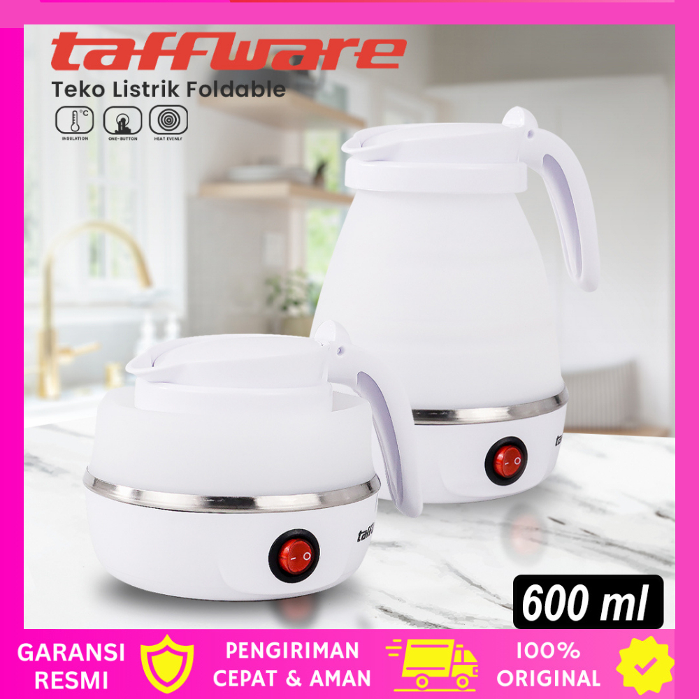 Teko Lipat Electric Kettle Portable Silikon Teko Listrik Teko Lipat Air Panas Elektrik Bahan Silikon