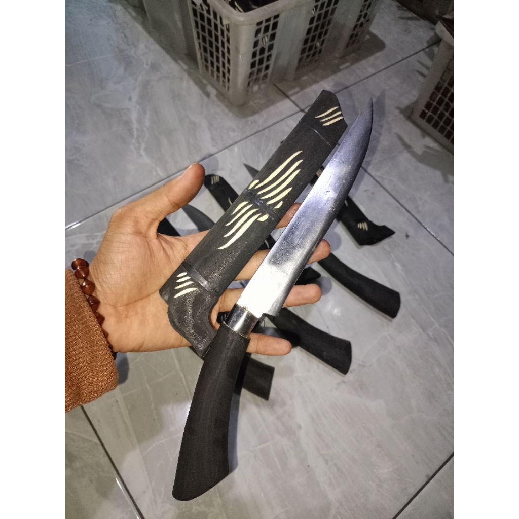 PISAU DAGING SKIN ASLI BANTEN BAHAN PER BAJA