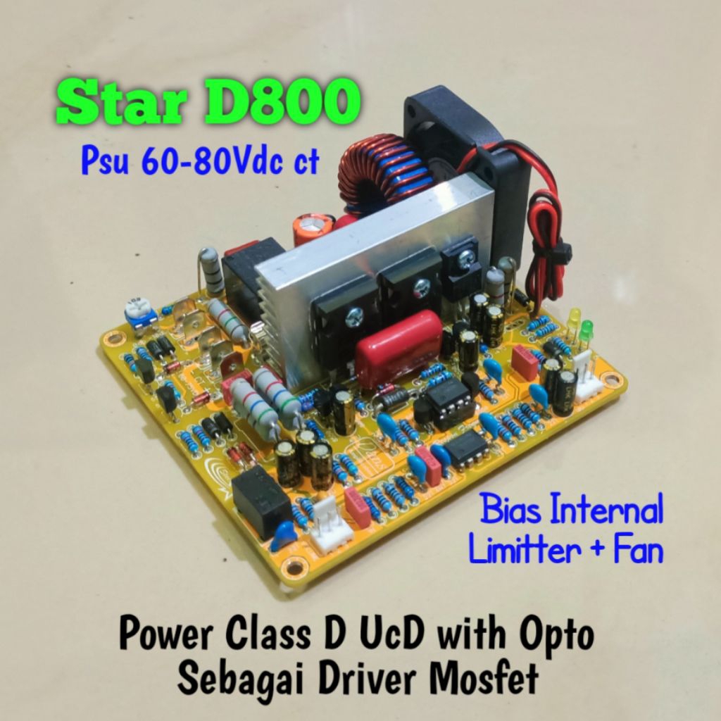 Power Class D UcD Tanpa Bias. Star D800 OPTO Driver