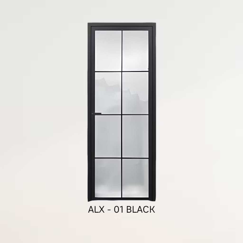 NARALYFE DECO -  (ALX 70X200) Set Pintu Aluminium Pintu Kamar Mandi Toilet WC Kusen Set Tebal Motif 