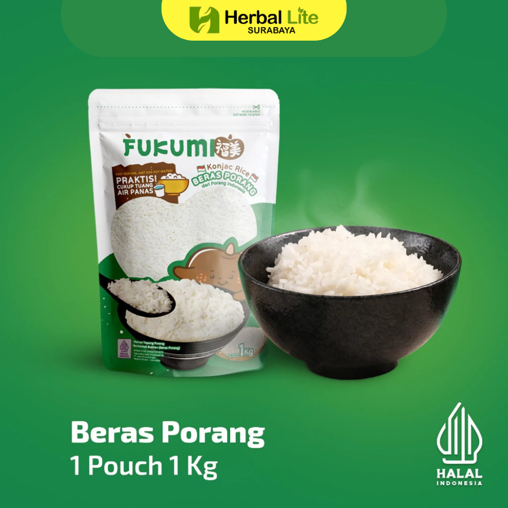 

FUKUMI Beras Porang 1 kg Pouch Shirataki Konjuc Rice
