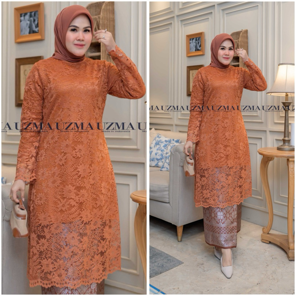 Renata-Kebaya Brokat Baju Kurung Tunik Modern stelan Jumbo terbaru 2025
