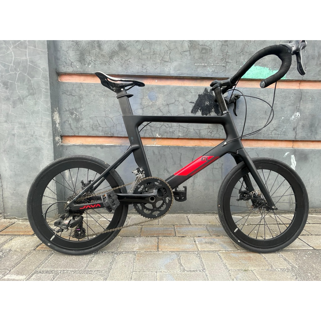 SEPEDA MINIVELO JAVA CARBON CL RED BLACK DROP BAR