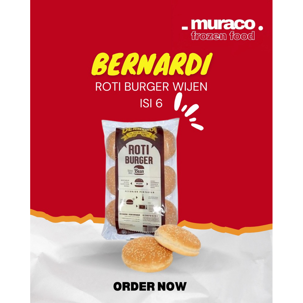 

Bernardi Roti Burger Wijen Isi 6 Biji