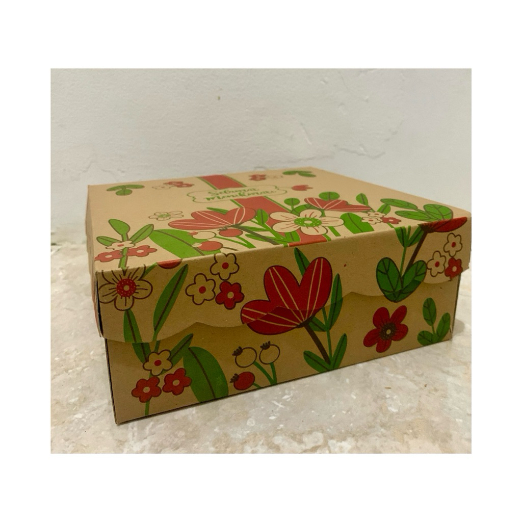 Dus Nasi/Dus Kue 20x20x7. Kardus Motif. Kardus Nasi/Kardus Kue.