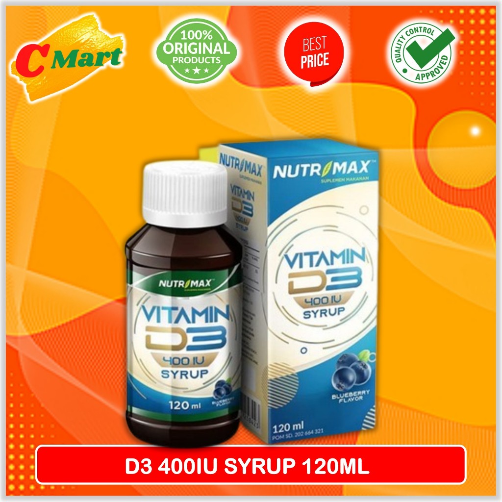 Nutrimax Vitamin D3 400 IU Syrup 120ml - Nutrimax Vit D3 Sirup Anak - CMart