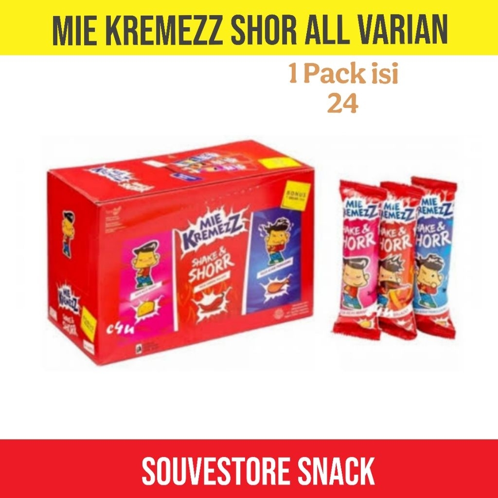

Mie Kremezz Shorr All varian Keju, Balado, ayam panggang isi 24 FKS Food