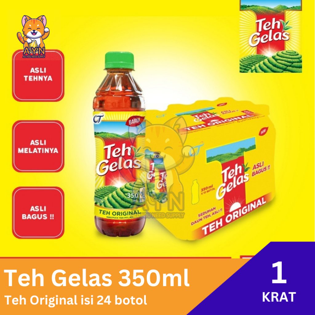 

Teh Gelas PET Original 350 ml [ 1 dus isi 24 botol ]
