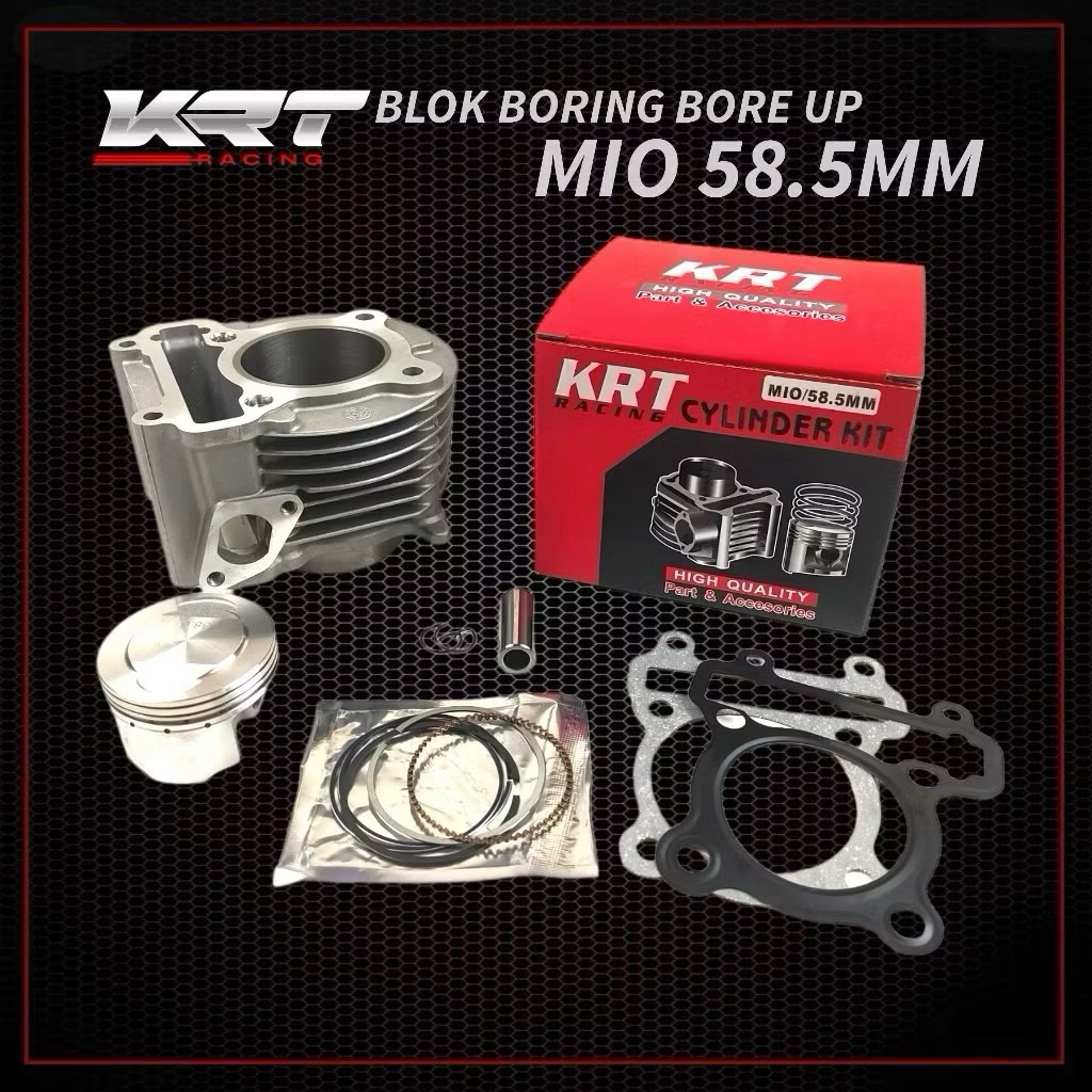 BLOK SEHER BORING BORE UP KRT RACING KOMPLIT BORE UP 5TL MIO SOUL SMILE SPORTY FINO