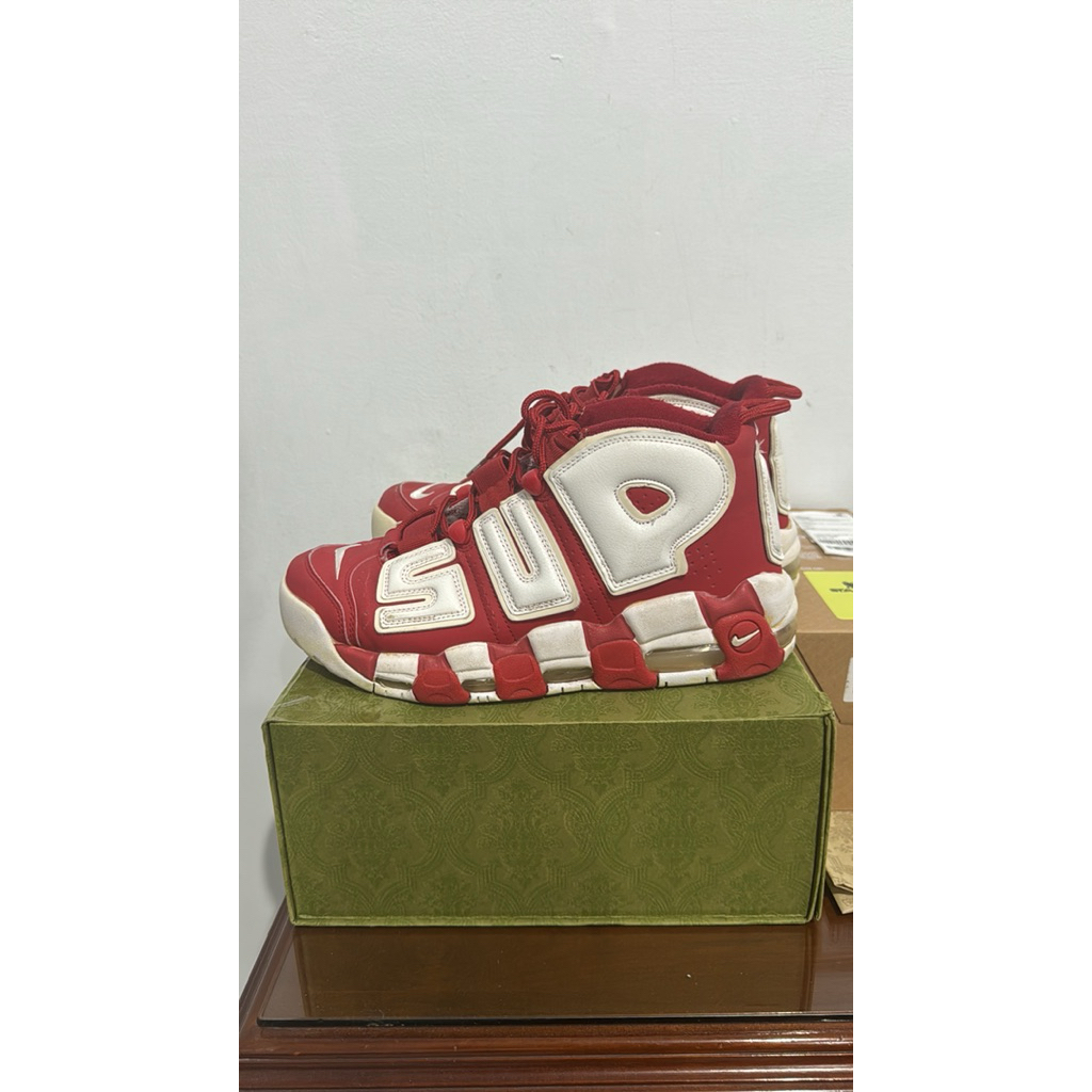 nike air jordan uptempo supreme red second