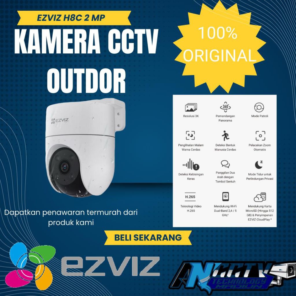 EZVIZ H8C 2MP KAMERA CCTV OUTDOR