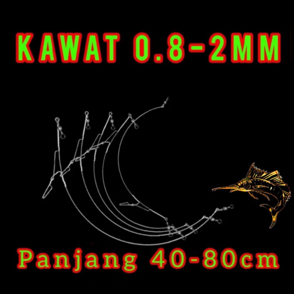 bottom fishing wire swivel rangkaian pancing dasaran  model bulan sabit konceran Lingara ranggung pe