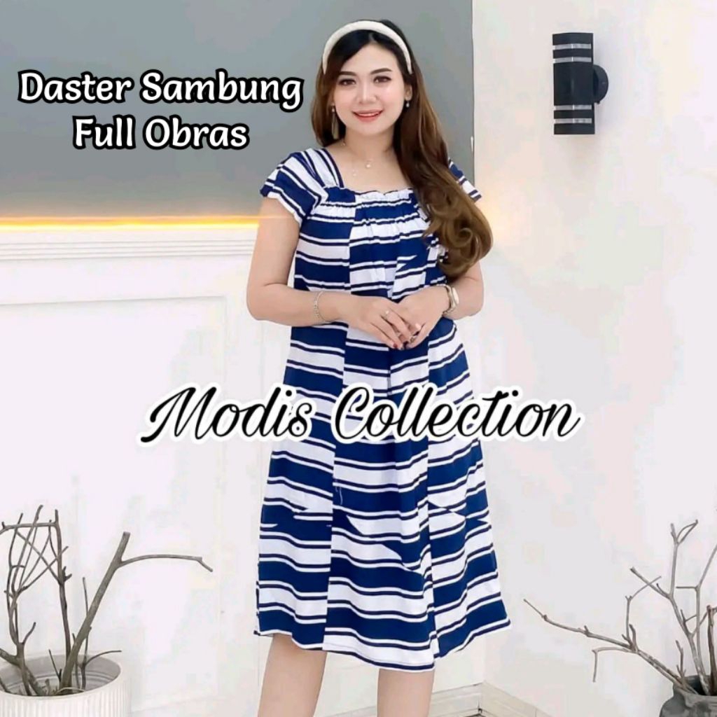 daster sambung jumbo model fuji full obras perca motif polos kombinasi motif kekinian warna warni li