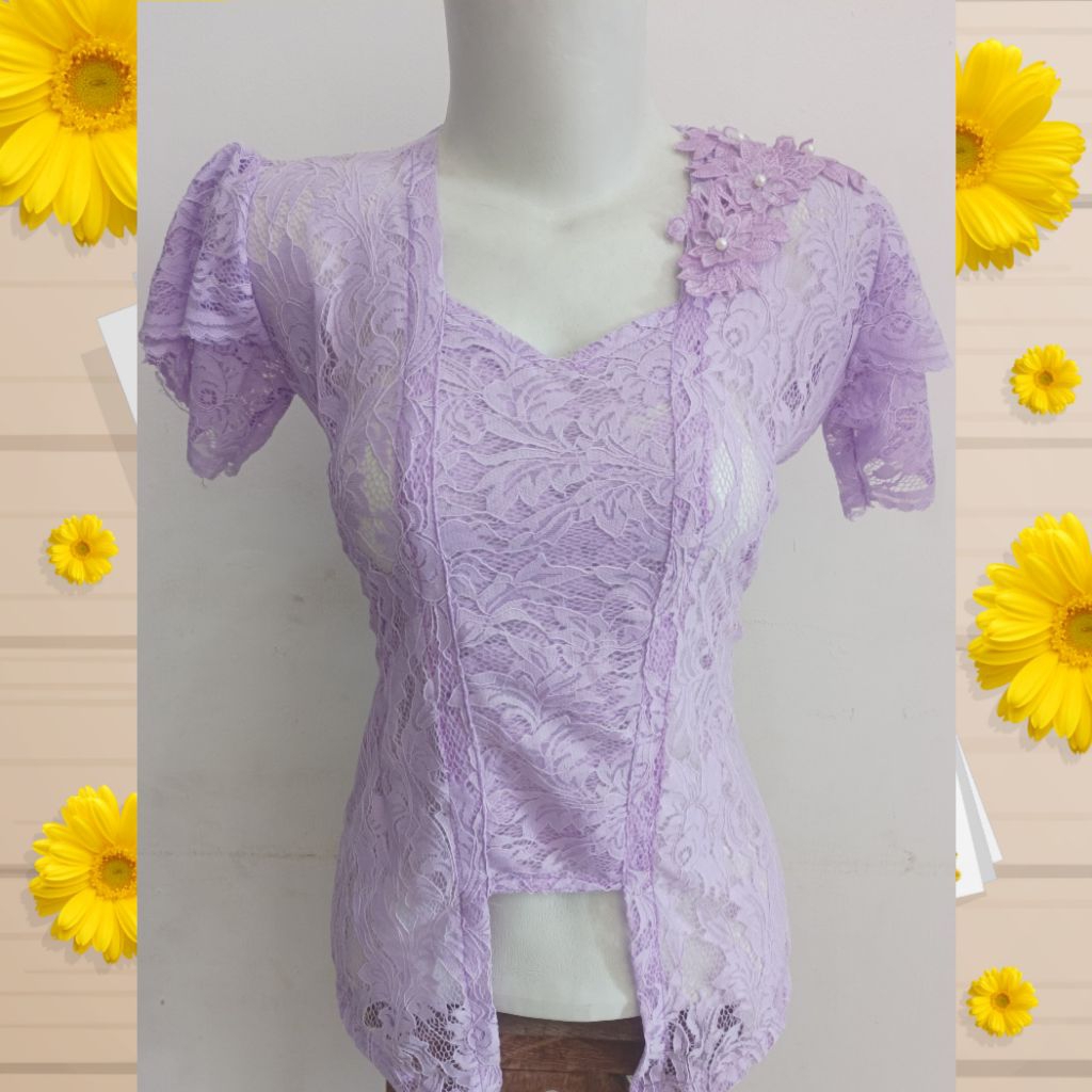 Kebaya lilit Bunga timbul || Kebaya saja