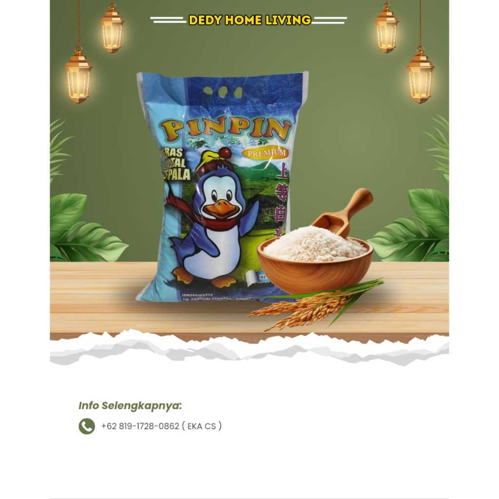 

BERAS PINPIN - PINPIN PREMIUM - BERAS 5 KG