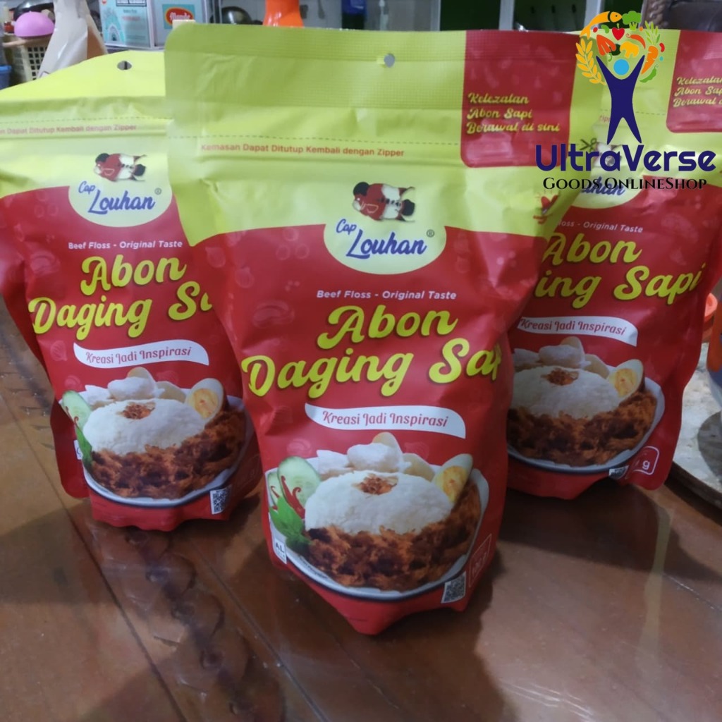 

Abon Sapi cap Louhan 100 gr HALAL Premium Enak