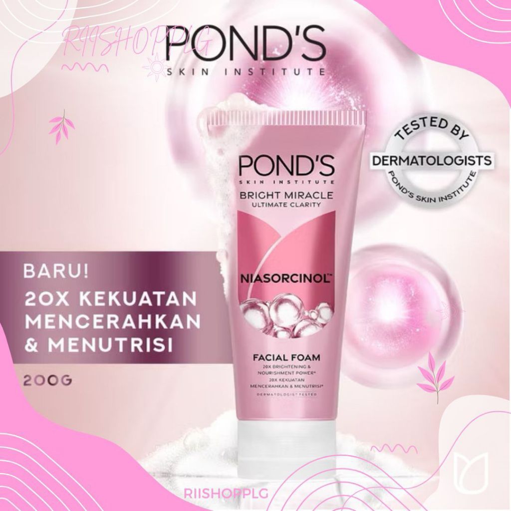 Riishopplg - Facial Wash Ponds | Ponds Bright Miracle Ultimate Clarity Facial Foam | Facial Foam Pon