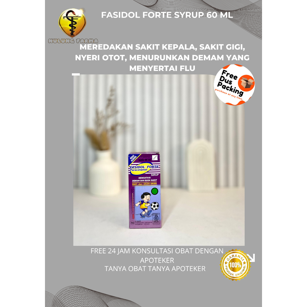 

FASIDOL FORTE SIRUP 60ML MEREDAKAN SAKIT KEPALA, SAKIT GIGI DAN MENURUNKAN DEMAM YANG MENYERTAI FLU