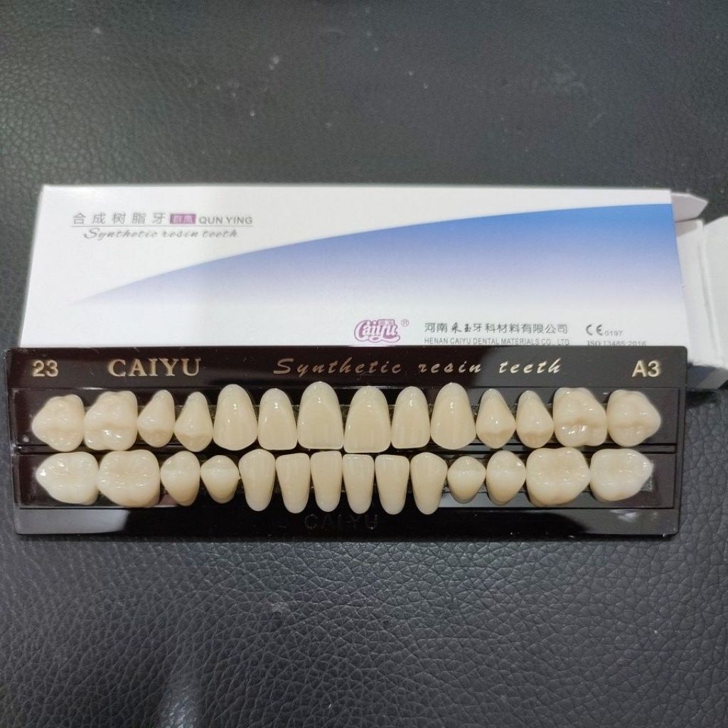 Gigi Caiyu Full Rahang Atas bawah / Gigi Palsu Caiyu full set Ready A2 A3 A3.5 / 23
