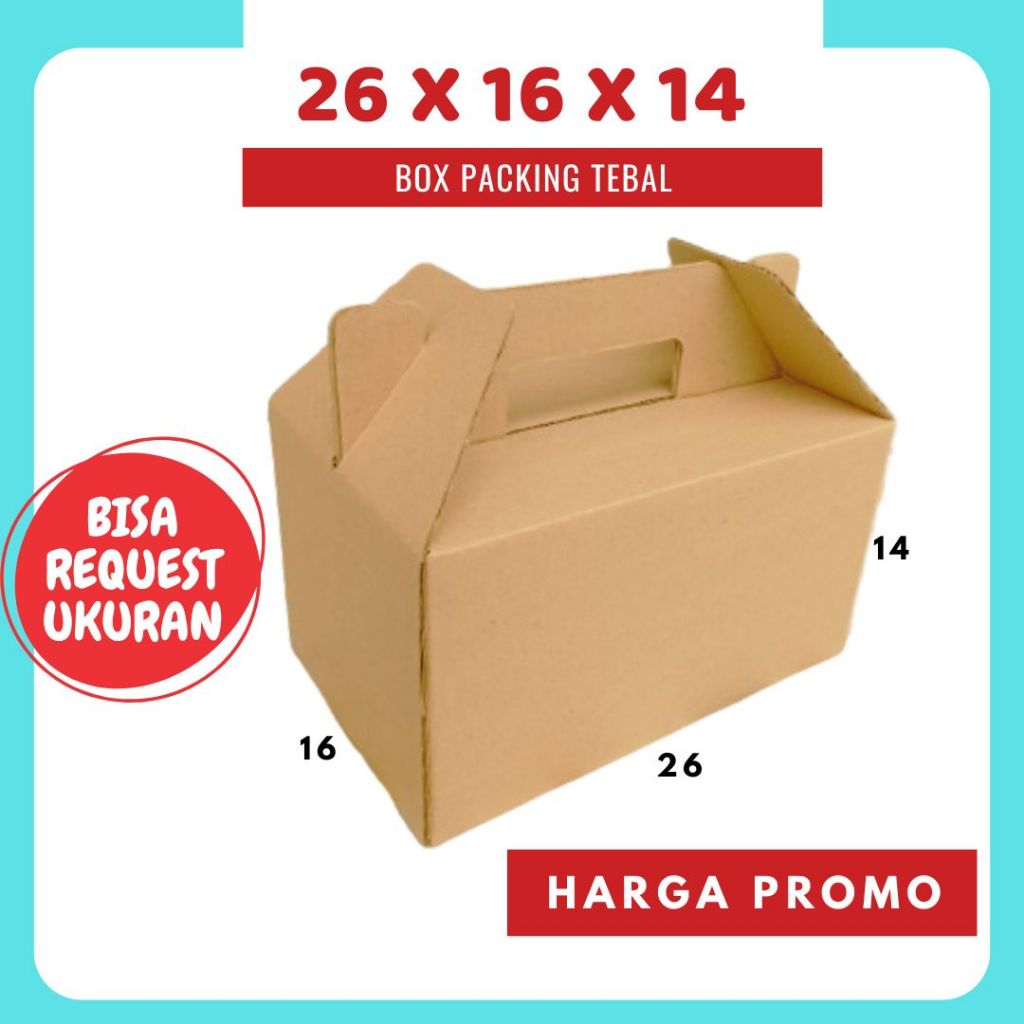 

Kardus Jinjing 26x16x14 Gable Box Dus Packing Kotak Kemasan Karton Souvenir Hampers Buah Diva Box