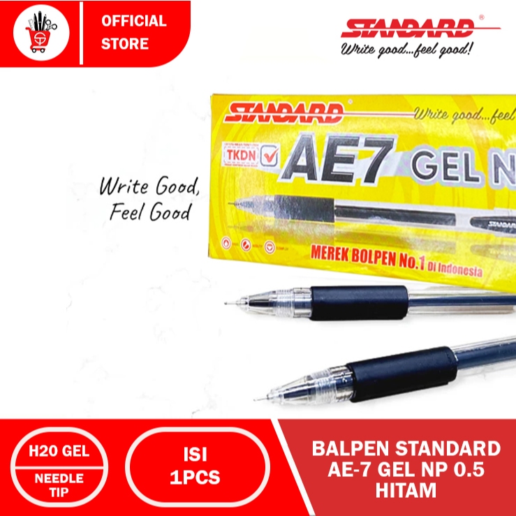 

BALPEN | GELPEN | PULPEN STANDARD AE-7 HITAM GEL NP 0.5 (1PCS)