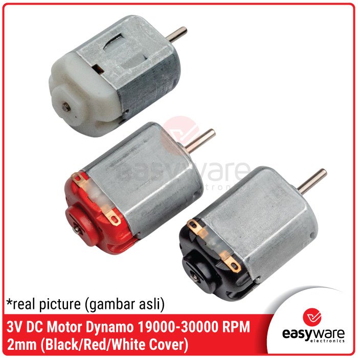 Dinamo 3V DC Motor Dynamo Toys 19000 30000 RPM DC 3V 0.2A Black/White/Red Cover