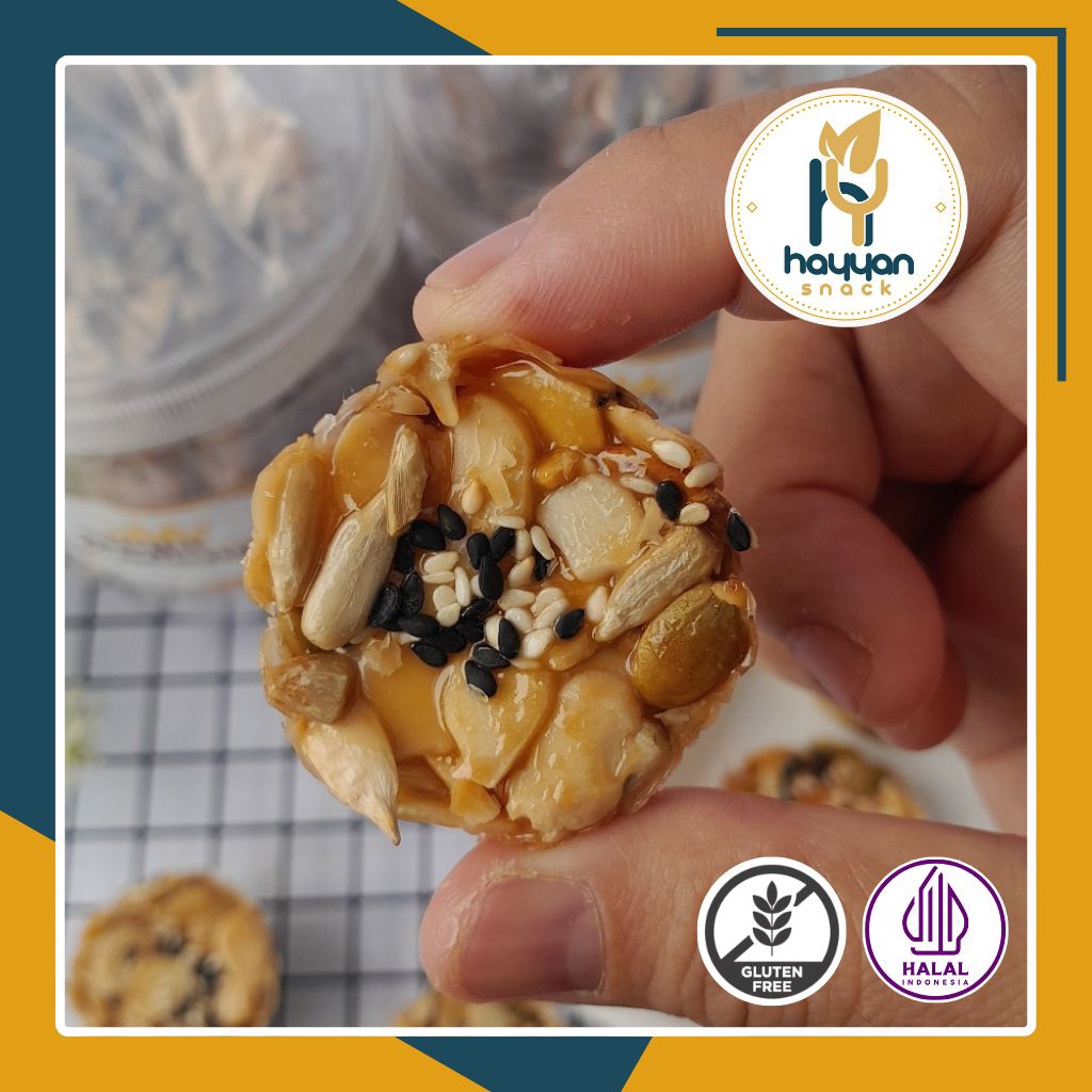

Florentine Cookies by Hayyan snack/Noga Kacang Sultan/ening enting Kacang/Kue Kacang/Crispy Almond/crispy almond/Cemilan sehat