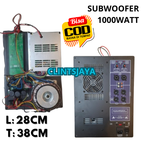 POWER KIT SUBWOOFER AKTIF 1000 Watt class D sub 18 UKURAN T38 L28