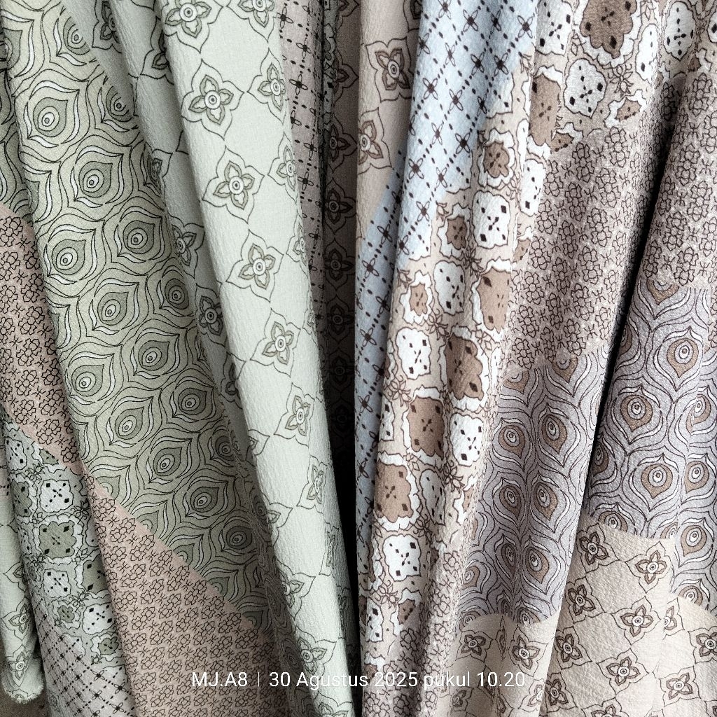 Kain Crinkle Bubble Premium - Harga/0,5 m - Kain Crinkle Bubble Motif Meteran - Bahan Crinkle Bubble