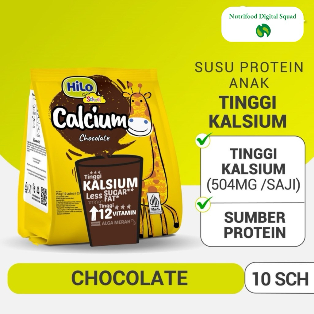 

HiLo School Chocolate Gusset 10 Sachet (350gr) - Susu Tinggi Kalsium