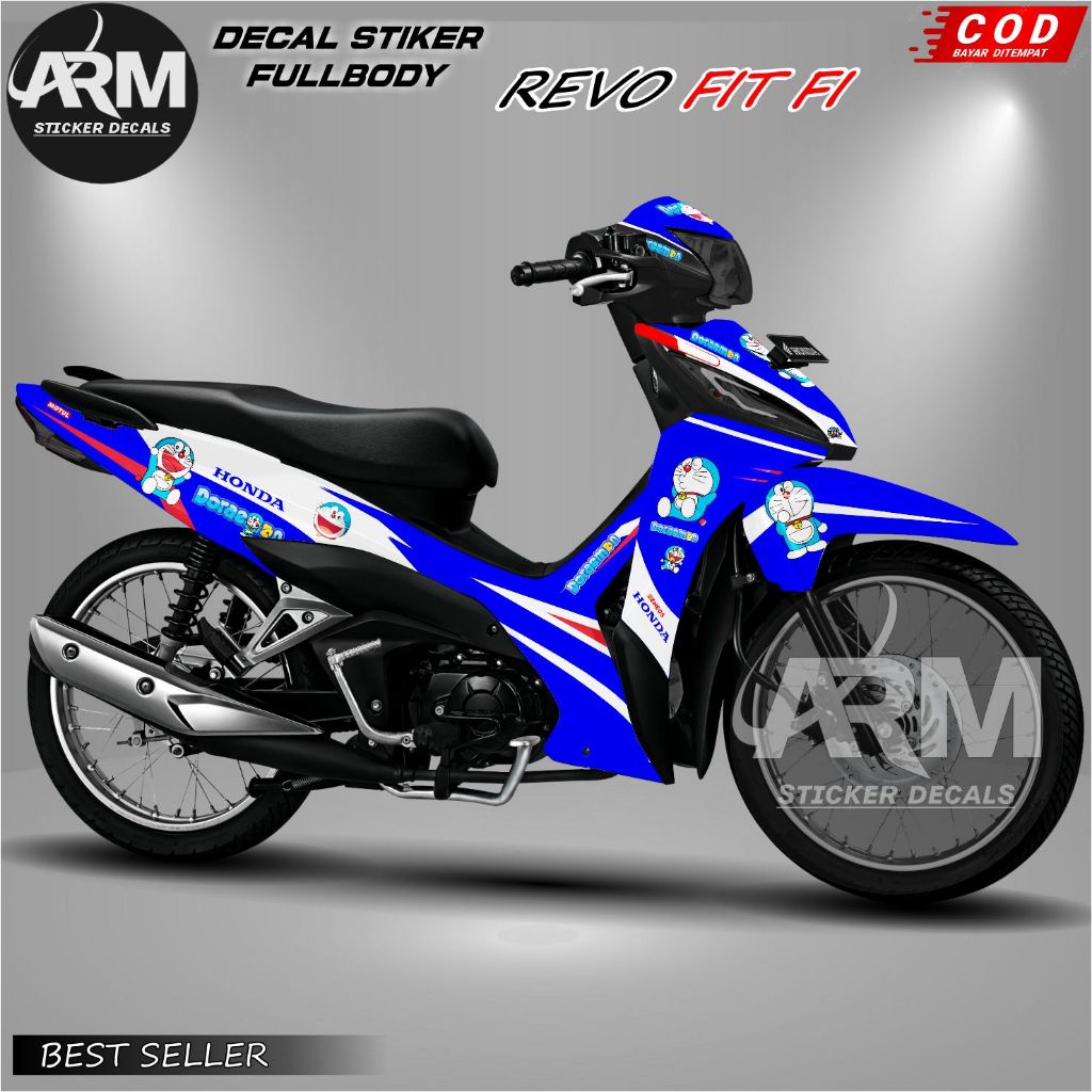 (TERBARU )Decal Revo Fit Fi Full Body Stiker Revo Fit Full Body Variasi Doraemon