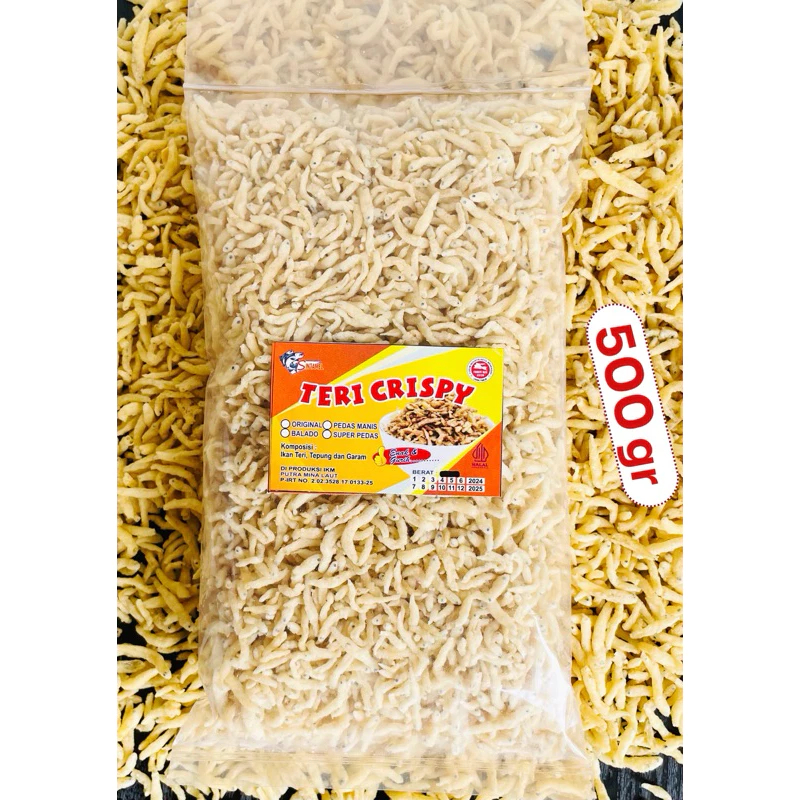 

Teri Crispy kualitas super 500g cocok untuk MPASI Tanpa bahan pengawet dan non MSG- teri medan -teri oven