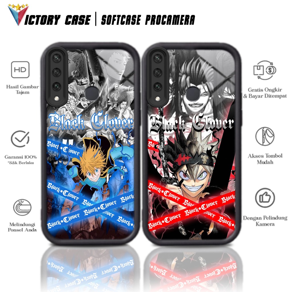 Case Premium Compatible For HUAWEI Y6P 2020 Motif BLACKCLOVER Casing Softcase Glossy Anti Jamur