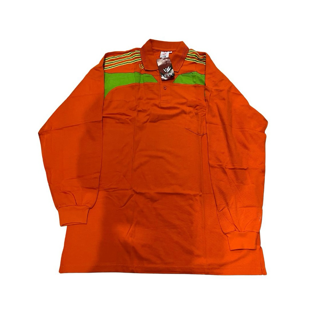 baju olahraga veet lengan panjang-orange/stabilo