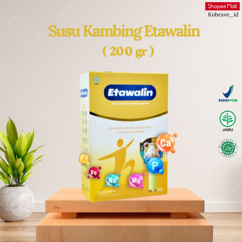 

Etawalin Susu Kambing Asli Atasi Nyeri Sendi Syaraf Kejepit Tulang Rematik Asam Urat Kolesterol 200g