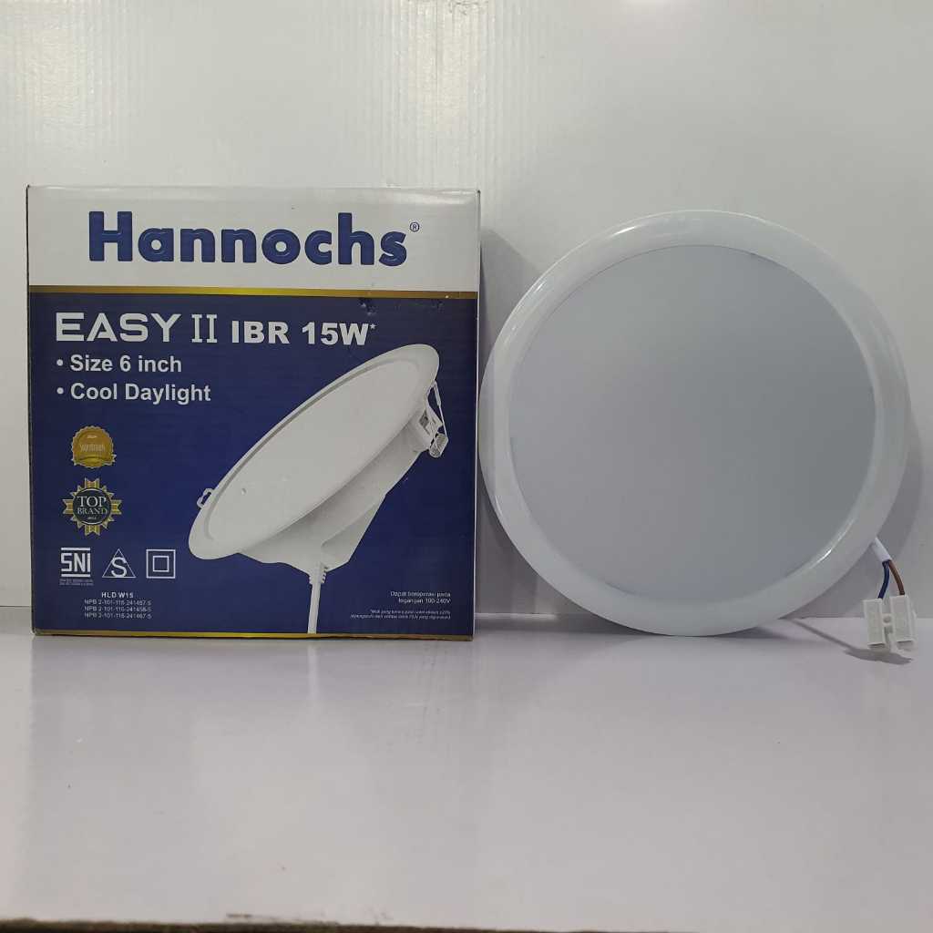 Lampu Downlight Hannochs 15 Watt - Lampu Plafon Tanam Bulat Easy II